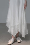 marc le bihan lace double layer dress 2191 WHITE white